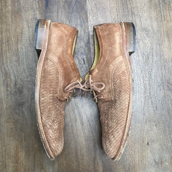 Billy Reid Woven Leather Oxford Loafers Dress Shoe Men's Size 10.5 Made in Italy - Picture 4 of 8